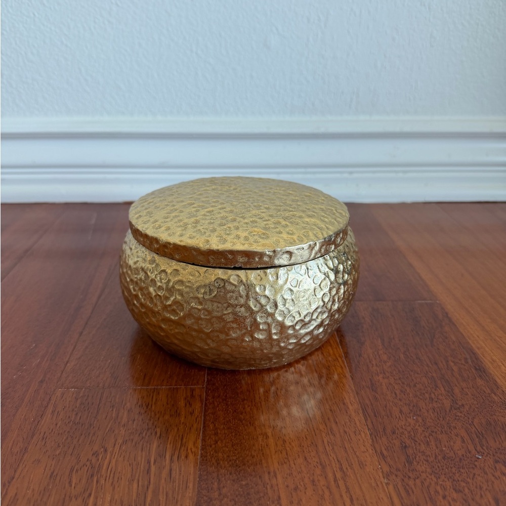 Wooden Gold Textured Decorative Box